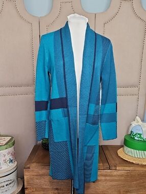 Liz Claiborne Longline Cardigan Tahoe Teal